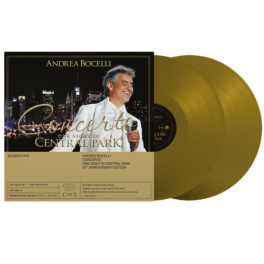 Concerto: One night in Central Park - 10th Anniversary Edition Gold Vinyl 2LP